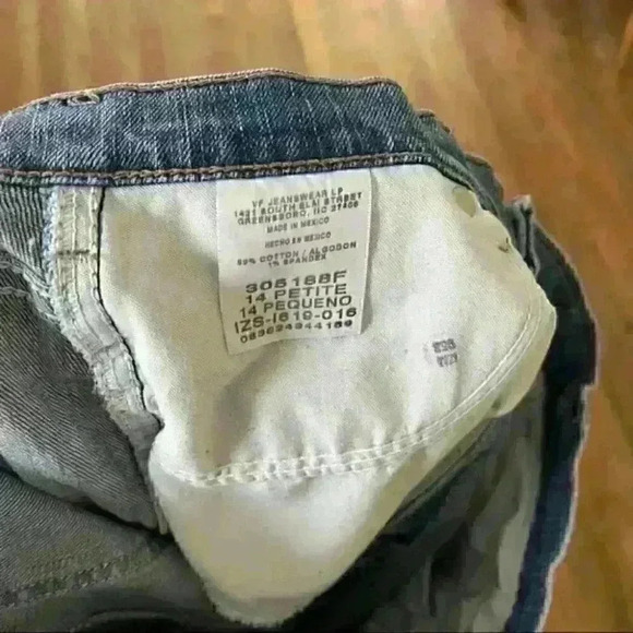 Lee relaxed straight Leg at the waist denim women's jeans size 14 petite - Picture 8 of 9